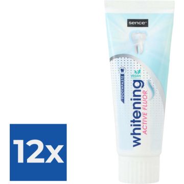 Sence Fresh Tandpasta Whitening Fluor Fresh 75 ml - Voordeelverpakking 12 stuks