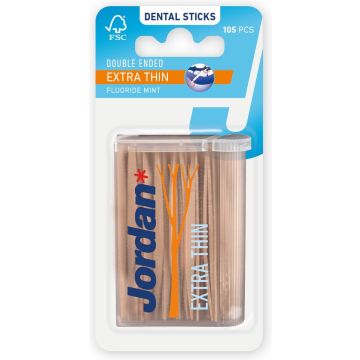 Jordan Dental Sticks Extra Thin 140ST - Voordeelverpakking 12 stuks