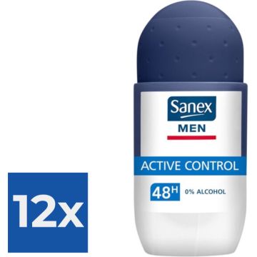 Sanex Deo Roll-on Men - Dermo Active Control 50ml - Voordeelverpakking 12 stuks