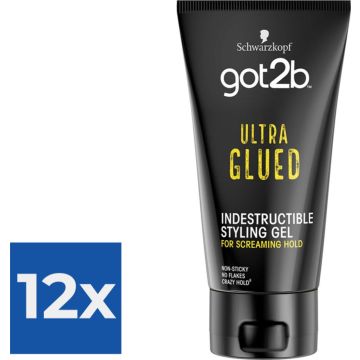 Schwarzkopf Got2b ultra glued gel 150ml - Voordeelverpakking 12 stuks