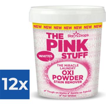 The Pink Stuff The Miracle Vlekverwijderaar Witte Was 1 kg - Voordeelverpakking 12 stuks