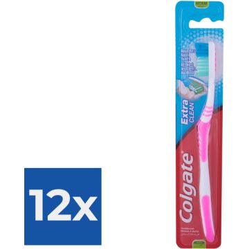 Colgate Extra Clean Medium Tandenborstel - Voordeelverpakking 12 stuks