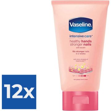 Vaseline Handcreme - Healthy hands &amp; stronger nails 75 ml - Voordeelverpakking 12 stuks