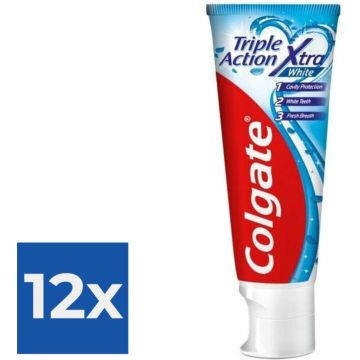 Colgate Tandpasta Triple Action Whitening 75 ml - Voordeelverpakking 12 stuks