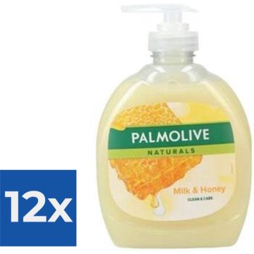 Palmolive Melk &amp; Honing Handzeep Pomp - Voordeelverpakking 12 stuks