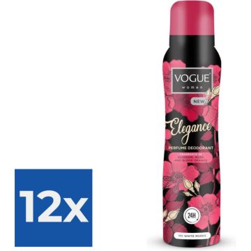 Vogue Elegance Parfum Deodorant 150 ml - Voordeelverpakking 12 stuks