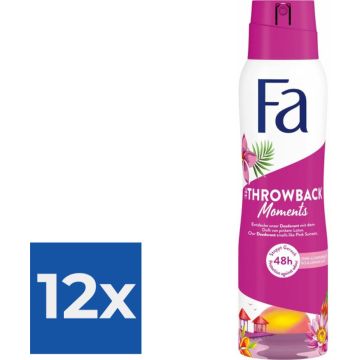 Fa Deo spray 150 ml Throwback Moments - Voordeelverpakking 12 stuks