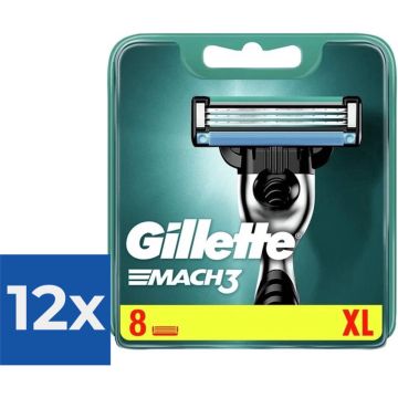 Gillette Mach3 - 8 stuks - Scheermesjes - Voordeelverpakking 12 stuks