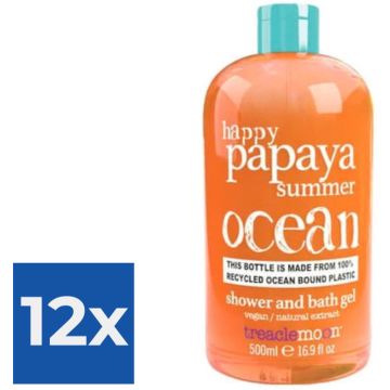 Treaclemoon Douchegel - Papaya Summer 500 ml - Voordeelverpakking 12 stuks