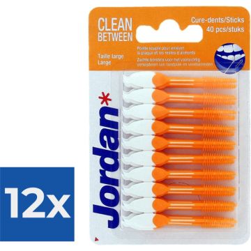 Jordan Tandenstokers - Clean Between Sticks Large - Voordeelverpakking 12 stuks