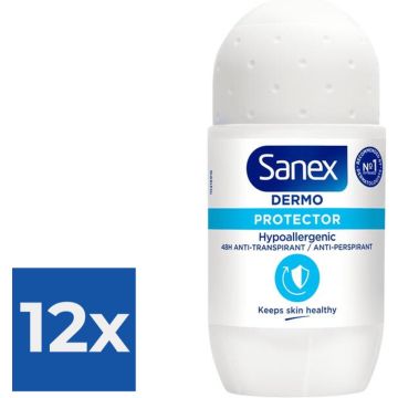 Sanex Dermo Protector Deodorant Roller 50 ML - Voordeelverpakking 12 stuks