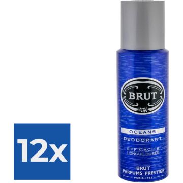 Brut deo spray oceans 200 ml - Voordeelverpakking 12 stuks