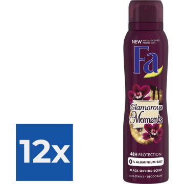 Fa - Deodorant Spray - Glamorous Moments - 150 ml - Voordeelverpakking 12 stuks