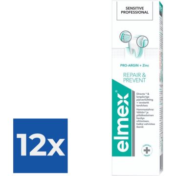 Elmex Sensitive Professional Tandpasta Repair &amp; Prevent 75 ml - Voordeelverpakking 12 stuks