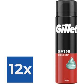 Gillette Scheergel Classic 200 ml - Voordeelverpakking 12 stuks