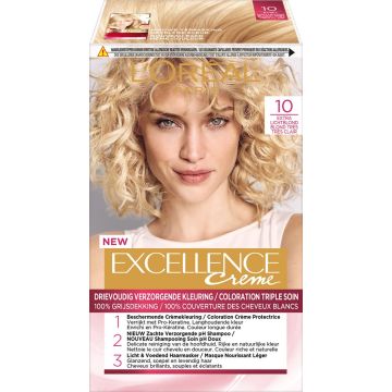 L’Oréal Paris Excellence Crème 10 - Extra Lichtblond - Haarverf - Voordeelverpakking 12 stuks