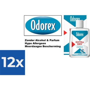 Odorex Extra Dry Vloeibare Flacon - 50 ml - Deodorant - Voordeelverpakking 12 stuks