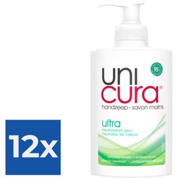 Unicura Vloeibare Zeep Ultra 250 ml Pomp - Voordeelverpakking 12 stuks