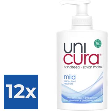 Unicura Vloeibare Zeep Mild 250ml - Voordeelverpakking 12 stuks