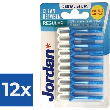 Jordan Clean Between Sticks Regular 40 stuks - Voordeelverpakking 12 stuks