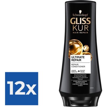 Gliss Kur Conditioner Ultimate Repair 200 ml - Voordeelverpakking 12 stuks