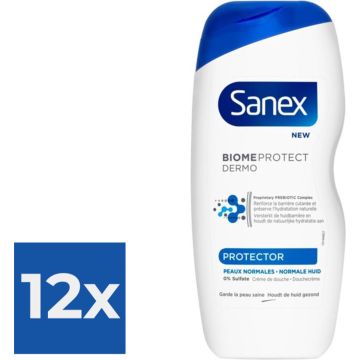 Sanex Douchegel Dermo Protector 250 ml - Voordeelverpakking 12 stuks