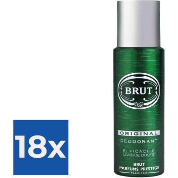 Brut Deospray Deodorant Original 200 mL - Voordeelverpakking 18 stuks