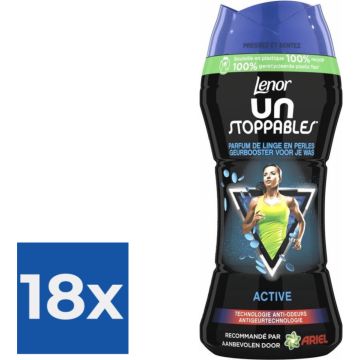 Lenor Unstoppables In-Wash Geurbooster Actief 16 Wasbeurten 224 gr - Voordeelverpakking 18 stuks