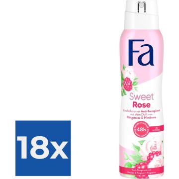 Fa Deospray Sweet Rose 150 ml - Voordeelverpakking 18 stuks