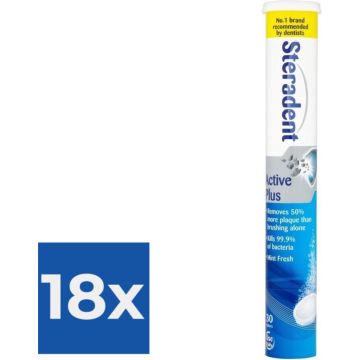 Steradent Reinigingstabletten - Active Plus 30 Tabletten - Voordeelverpakking 18 stuks