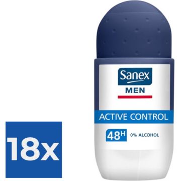 Sanex Deo Roll-on Men - Dermo Active Control 50ml - Voordeelverpakking 18 stuks