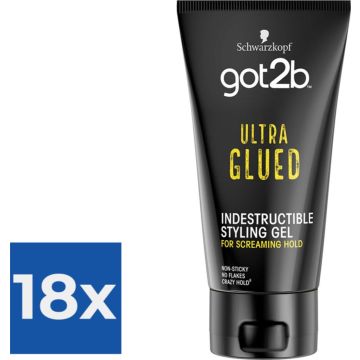 Schwarzkopf Got2b ultra glued gel 150ml - Voordeelverpakking 18 stuks