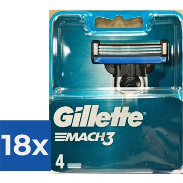 Gillette Scheermesjes Mach3 4 Stuks - Voordeelverpakking 18 stuks