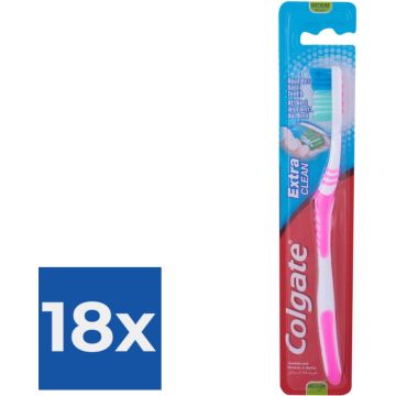 Colgate Extra Clean Medium Tandenborstel - Voordeelverpakking 18 stuks