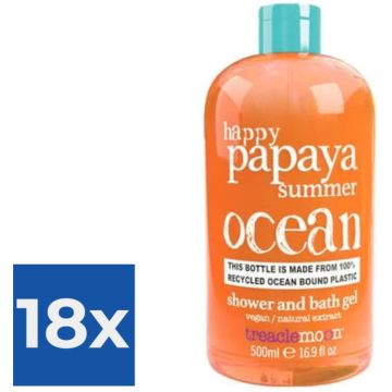 Treaclemoon Douchegel - Papaya Summer 500 ml - Voordeelverpakking 18 stuks