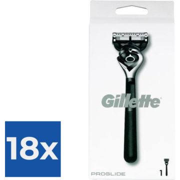 Gillette Proglide zwarte houder met 1 Proghlide mesje - Monochrome collection - Voordeelverpakking 18 stuks