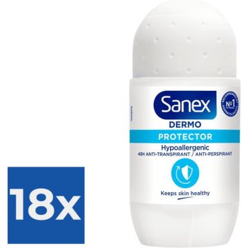 Sanex Dermo Protector Deodorant Roller 50 ML - Voordeelverpakking 18 stuks