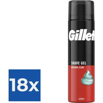 Gillette Scheergel Classic 200 ml - Voordeelverpakking 18 stuks