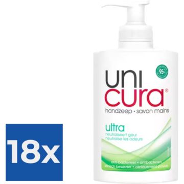 Unicura Vloeibare Zeep Ultra 250 ml Pomp - Voordeelverpakking 18 stuks