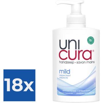 Unicura Vloeibare Zeep Mild 250ml - Voordeelverpakking 18 stuks