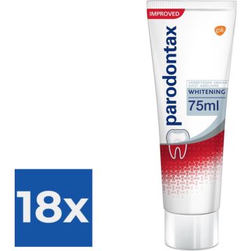Parodontax Whitening - Tandpasta - tegen bloedend tandvlees - 75 ml - Voordeelverpakking 18 stuks