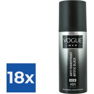 Vogue Anti-Transpirant Mystic Black 150 ml - Voordeelverpakking 18 stuks