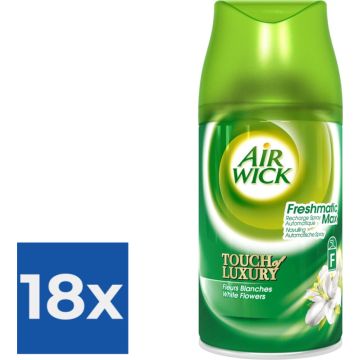 Airwick Freshmatic Ultra White Flowers - Navulling - Geurverspreider - Voordeelverpakking 18 stuks