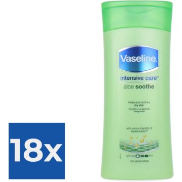 Vaseline Aloe Soothe - 200 ml - Bodylotion - Voordeelverpakking 18 stuks