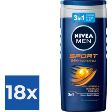 NIVEA Men Sport Douchegel - 250ml - Voordeelverpakking 18 stuks