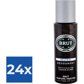 Brut Musk - 200 ml - Deodorant - Voordeelverpakking 24 stuks