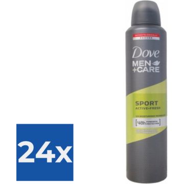 Deodorant Spray Dove Mens Sport Active + Fresh (250 ml) - Voordeelverpakking 24 stuks