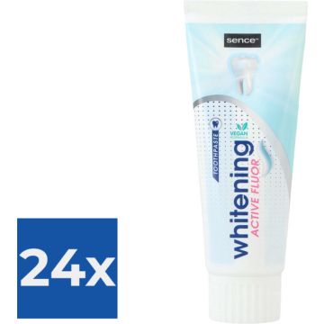 Sence Fresh Tandpasta Whitening Fluor Fresh 75 ml - Voordeelverpakking 24 stuks