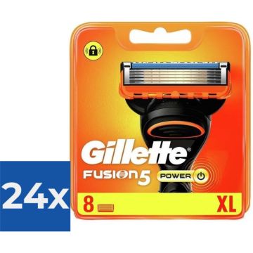 Gillette Fusion Power - 8 stuks - Scheermesjes - Voordeelverpakking 24 stuks