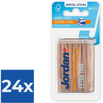 Jordan Dental Sticks Extra Thin 140ST - Voordeelverpakking 24 stuks